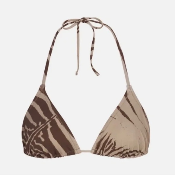 NWT SKIMS X Roberto Cavalli Zebra Print TRIANGLE TOP - M